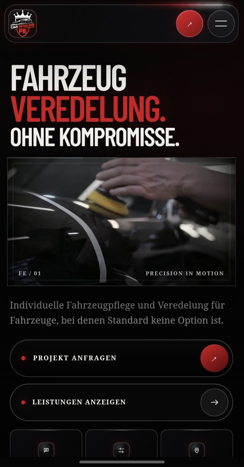 FE Car Detailing – Mobilansicht